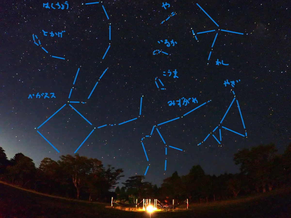南東の空・星座付き