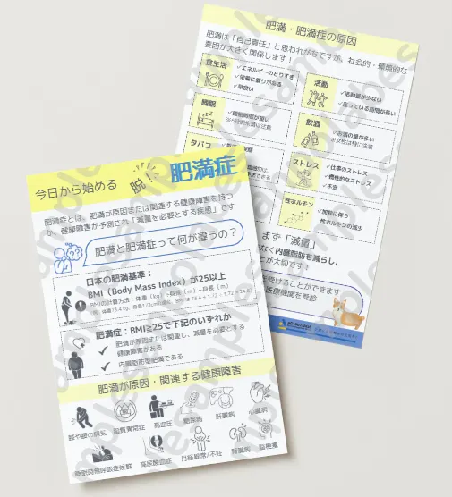 さんぽLABリーフレット／健康だより「肥満症」