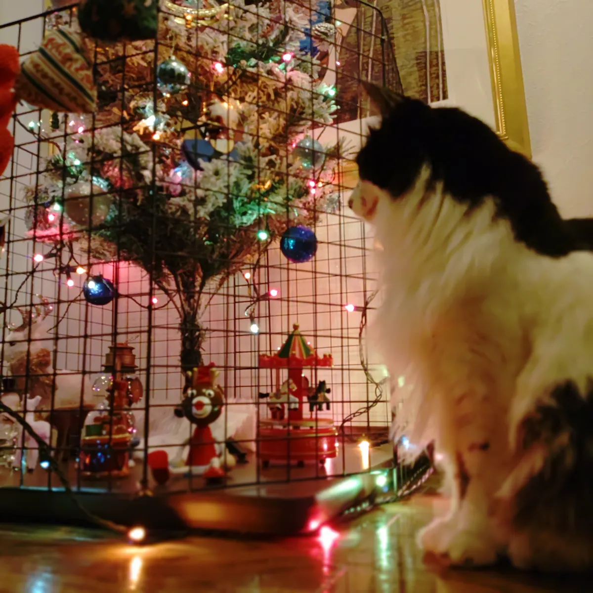 【ネコ】クリスマスツリー Amazon | VETRESKA ベトレスカ ミニクリスマスツリー キャットタワー