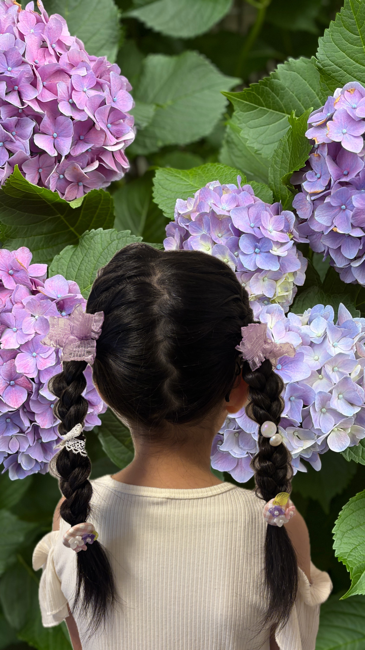 紫陽花のゴム💠を使って… | mä＆më time